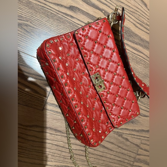 Valentino Garavani Rockstud Spike Foldover Top Shoulder bag - Picture 3 of 9